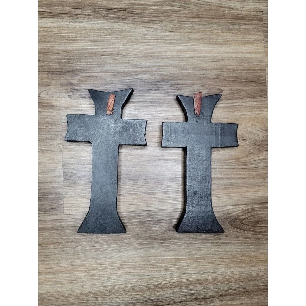 Handmade Custom Wooden Beaded Crosses Ghana West Africa Wall Decor